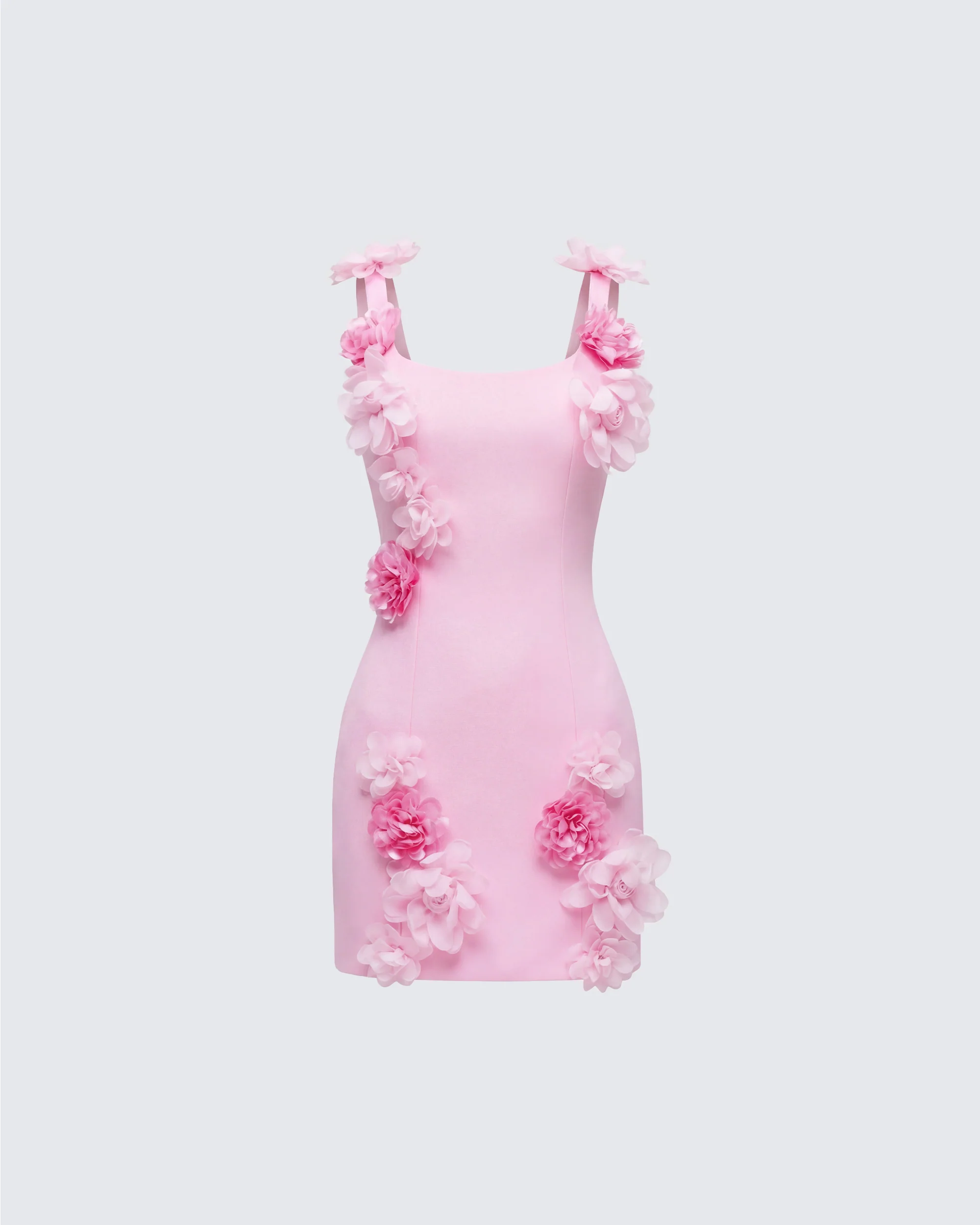 Aisling Pink Rosette Mini Dress