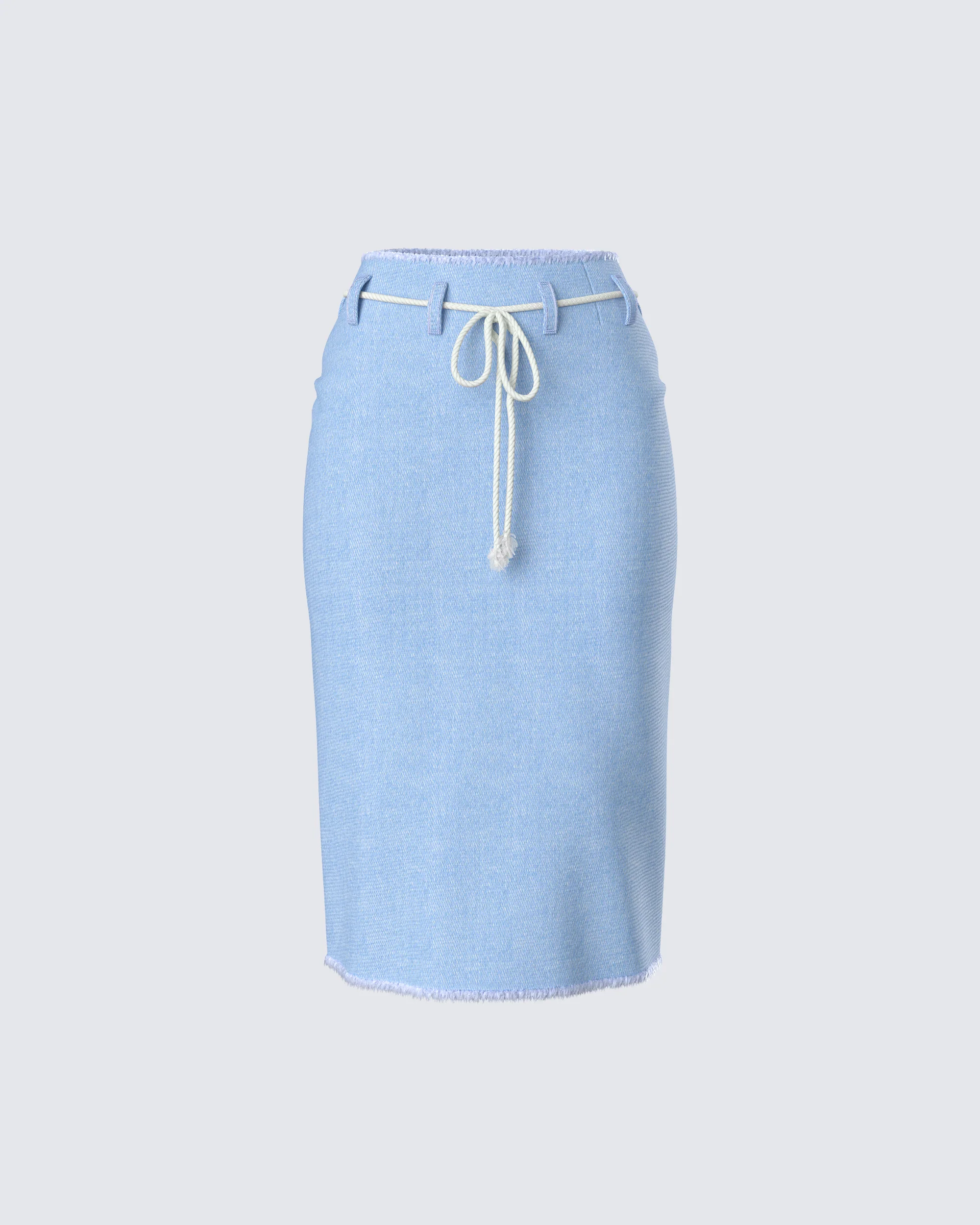 Heidi Blue Column Midi Denim Skirt