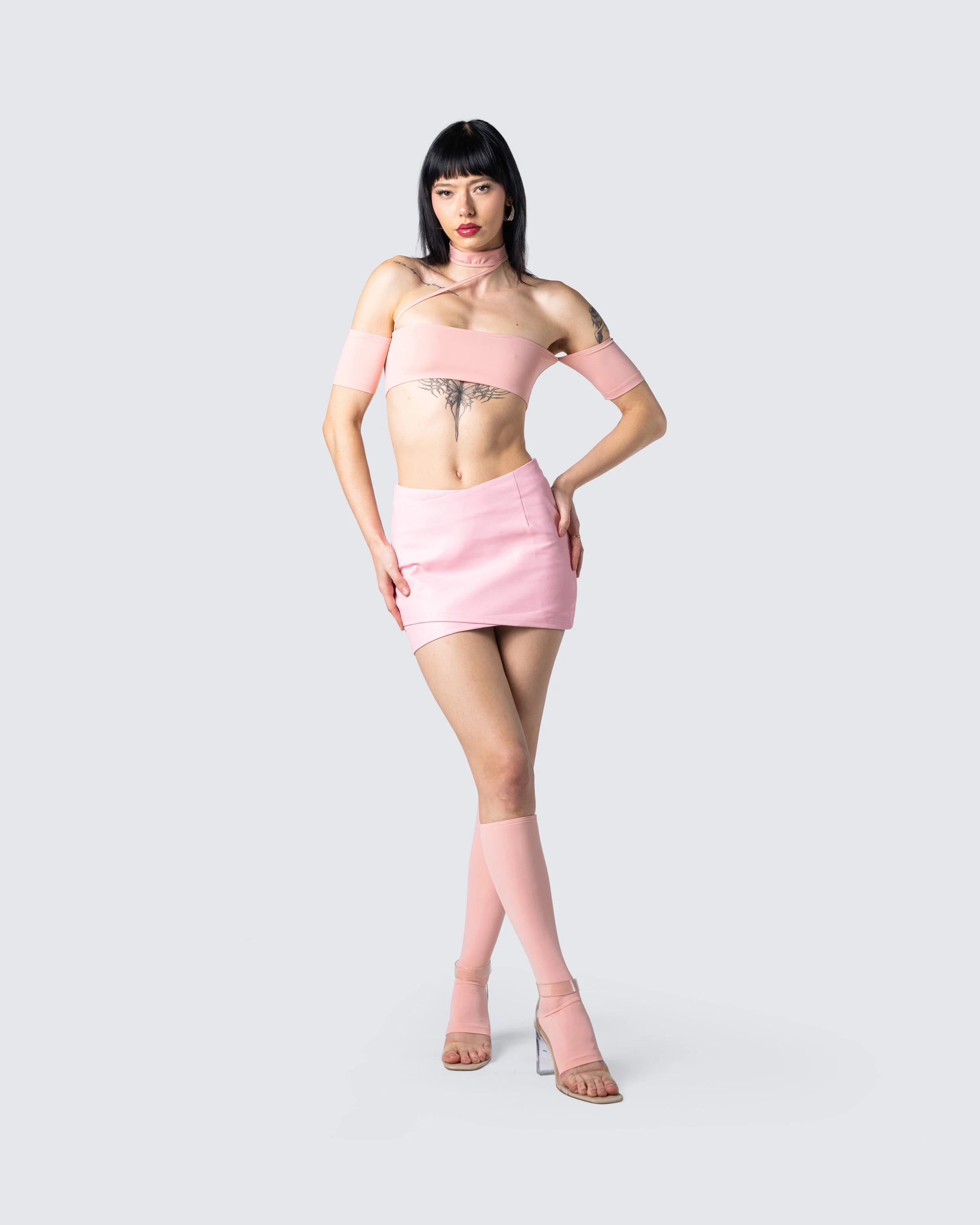 Jacque Pink Crop Top - Image 7