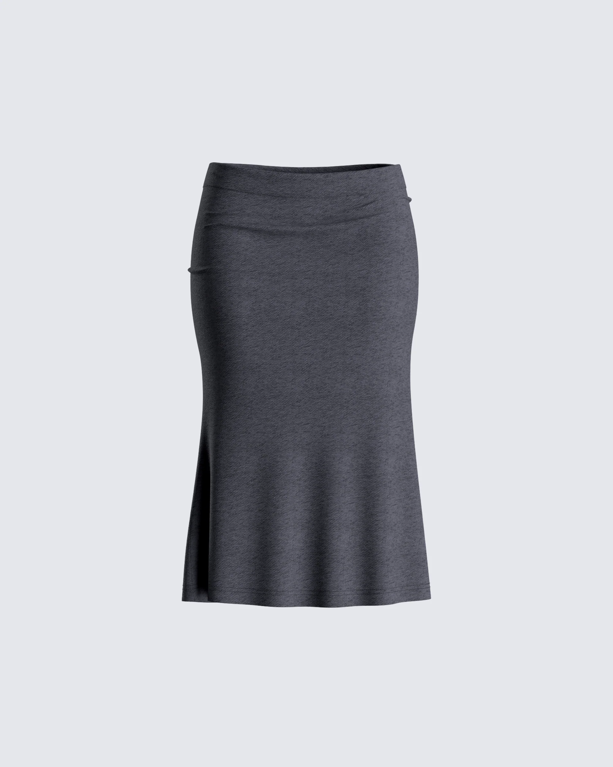Nico Grey Jersey Midi Skirt