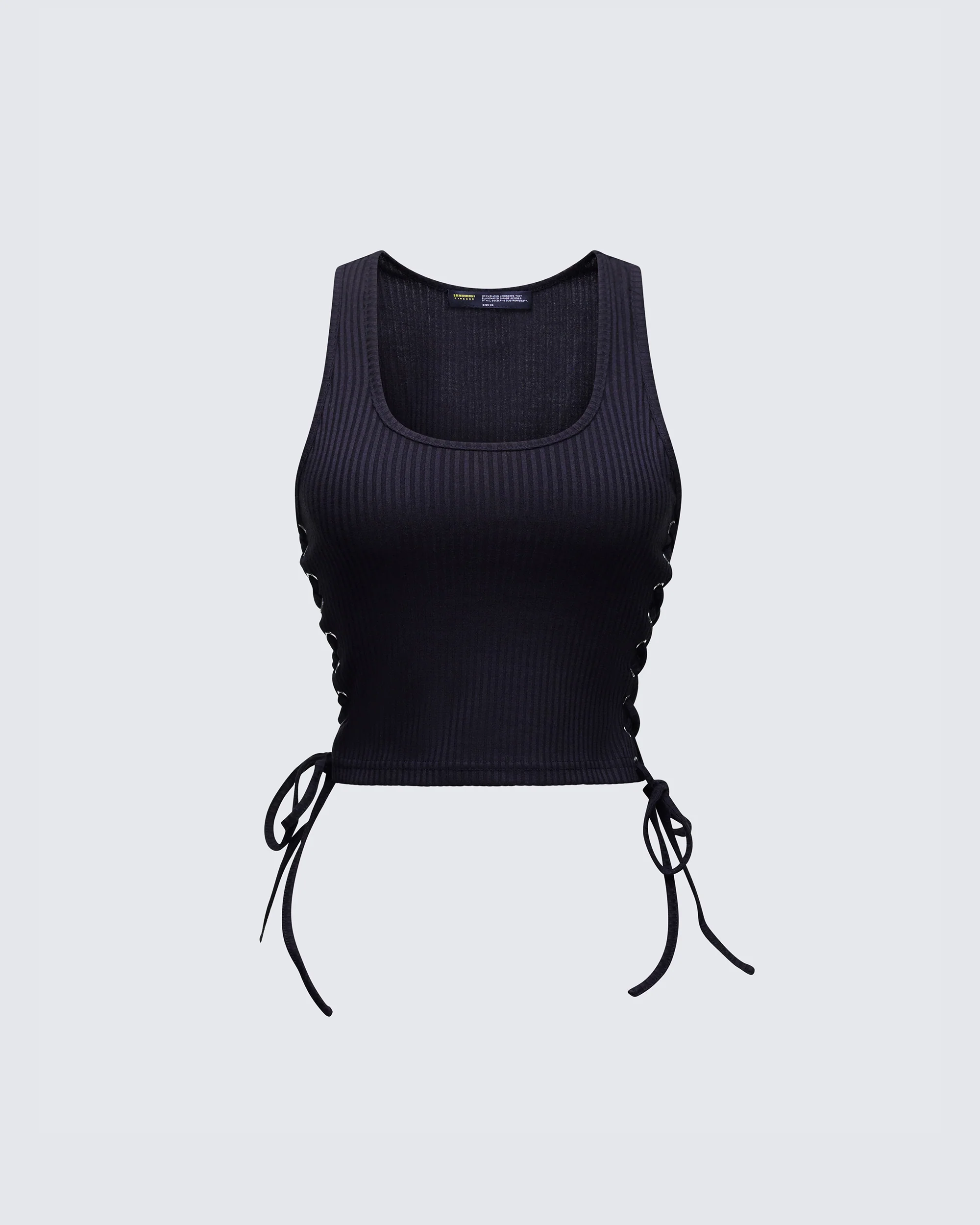Nixie Black Lace Up Tank