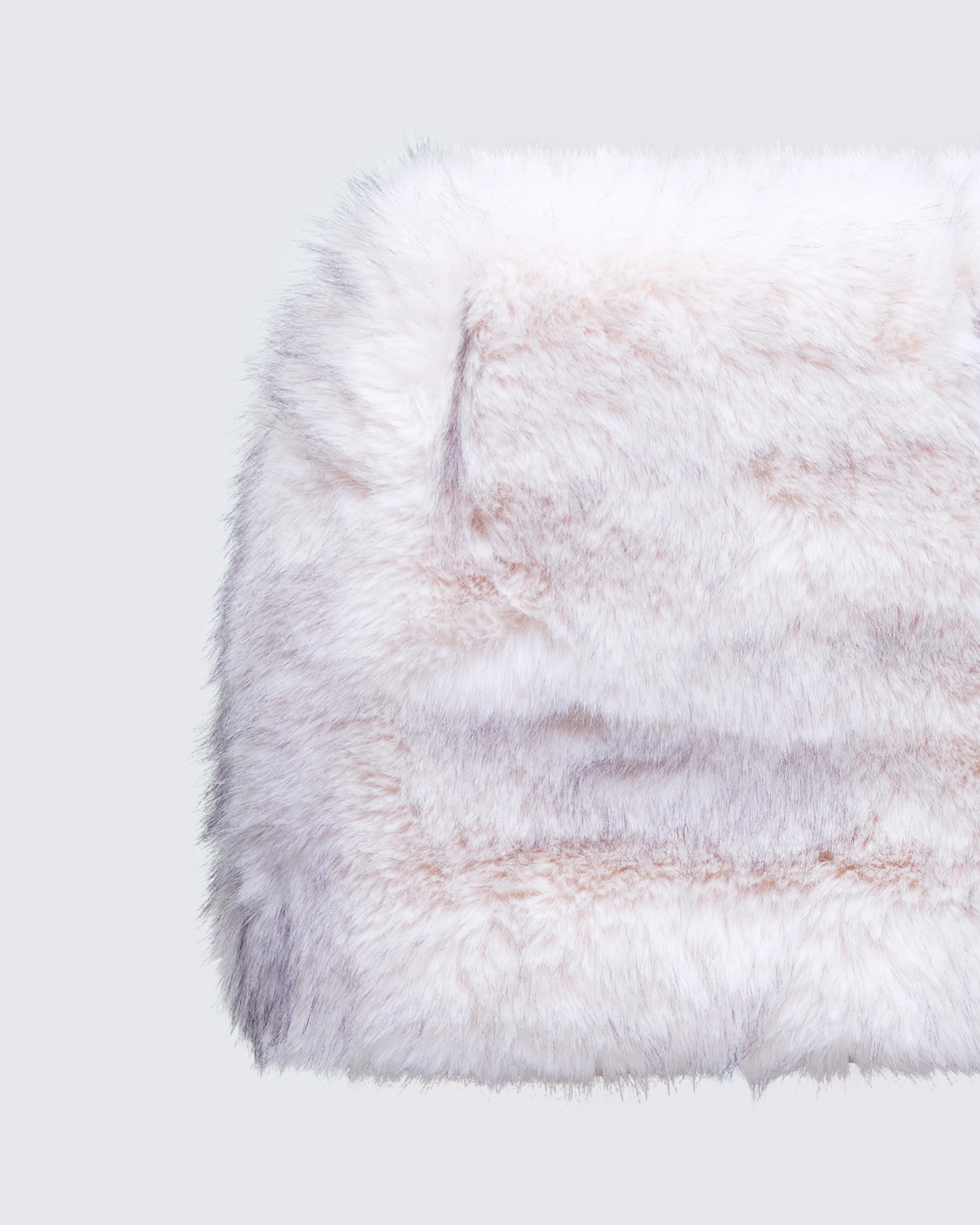 Salina Cream Faux Fur Mini Skirt - Image 6